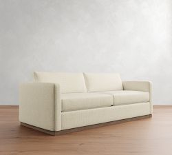 Carmel Slim Arm Wood Base Sofa (56"&ndash;116")