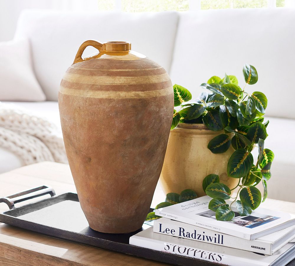 Fairfax Handcrafted Terracotta Vase by Pottery Barn