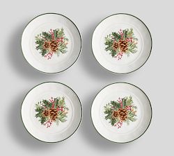 Holly Berry Stoneware Appetizer Plates - Set of 8