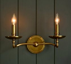 Lucca Iron Double Sconce (16")
