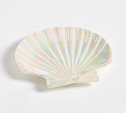 Pearlescent Shell Stoneware Serving Platter