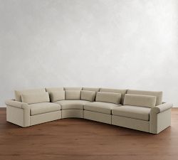 Westwood Roll Arm Deep Seat 4-Piece Curved Wedge Sectional (158")