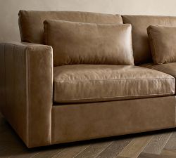 Westwood Square Arm Deep Seat Leather Sofa (77"-102")