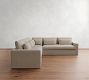 Westwood Square Arm Deep Seat Slipcovered 3-Piece L-Shaped Sectional (122")
