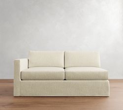 Build Your Own Carmel Slim Arm Slipcovered Sectional