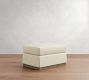 Carmel Wide Arm Wood Base Ottoman