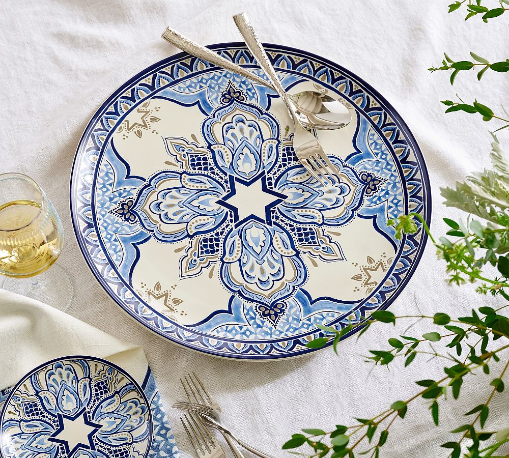Hanukkah Medallion Stoneware Serving Platter by Pottery Barn