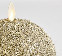 Premium Flickering Flameless Glitter Ornament Candle