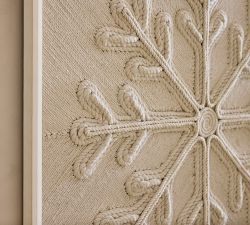 Recycled Wood And Cotton Rope Snowflake