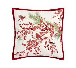 Red Berry Wreath Quilted Sham