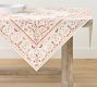 Terracotta Embroidered Cotton Table Throw