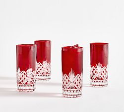 Open Box: Antique Cut Highball Glasses - Set of 4