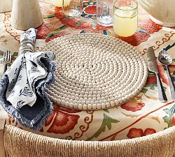 Beaded Charger Plates - Set of 4