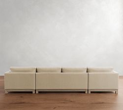 Jake Seadrift Wood Base Double Chaise Sectional (143"&ndash;163")