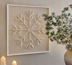Recycled Wood And Cotton Rope Snowflake