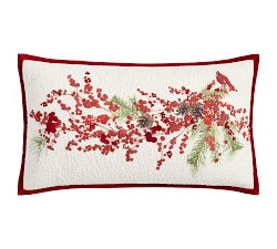 Red Berry Wreath Quilted Sham