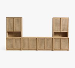 Marina Cane 6-Piece Storage Cabinet Set ​(144")