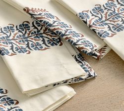 Rita Block Print Organic Cotton Napkins - Set of 4