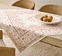 Terracotta Embroidered Cotton Table Throw