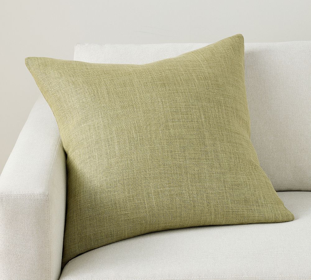 Belgian Linen Pillow - 24", Citron