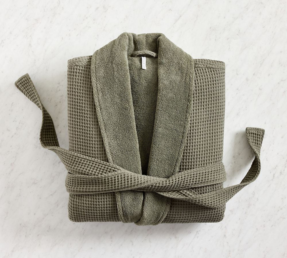 Waffle Weave Resort Robe - Loden, Extra Large
