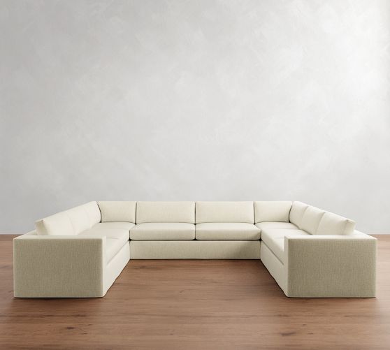 Carmel Wide Arm Slipcovered U-Shaped Sectional (144") by Pottery Barn