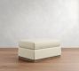 Carmel Wide Arm Wood Base Sectional Ottoman