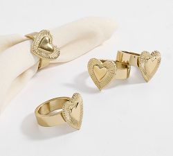 Heart Icon Napkin Rings - Set of 4