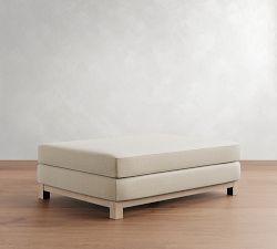 Jake Seadrift Wood Base Sectional Ottoman