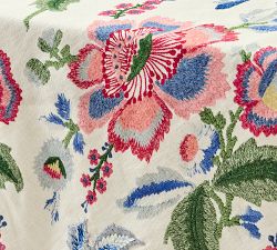 Maddie Oversized Embroidered Floral Table Throw