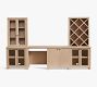 Modern Farmhouse Set with Wine Fridge Cabinet (136")
