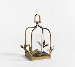 Botanical Forged-Iron Lantern