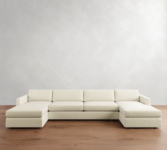Carmel Slim Arm Double Chaise Sectional (139"-171") by Pottery Barn