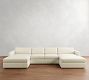 Carmel Slim Arm Double Chaise Sectional (139"&ndash;171")