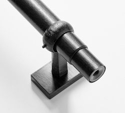 Cast Iron Curtain Rod &amp; Wall Bracket
