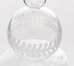 Etched Glass Candle Holder