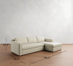 Pacifica Wide Arm Chaise Sectional (107")