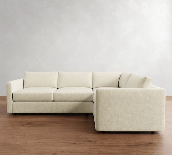 Carmel Slim Arm 3-Piece Sectional (110") by Pottery Barn