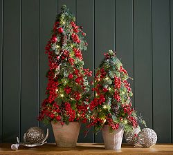 Faux Lit Mixed Berry Tree