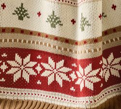 Gingerbread House Fair Isle Jacquard Throw