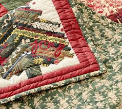 Holiday Embroidered Cotton Table Runner