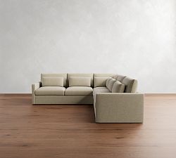 Westwood Slim Arm Deep Seat 3-Piece L-Shaped Sectional (119")