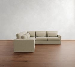 Westwood Slim Arm Deep Seat 3-Piece L-Shaped Sectional (119")