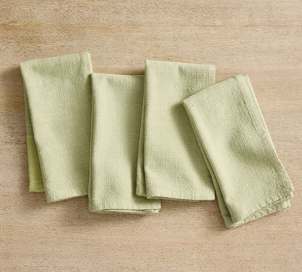 Organic Cotton Casual Napkins - Set of 4 - Set of 4 - Pistachio