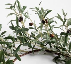Faux Olive Wreath &amp; Garland
