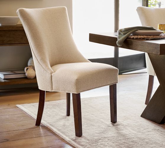 Hayes Non-Tufted Upholstered Dining Chair by Pottery Barn