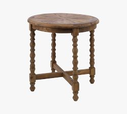 Tresle Round Reclaimed Wood End Table (26")