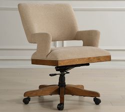 Barros Upholstered Swivel Desk Chair