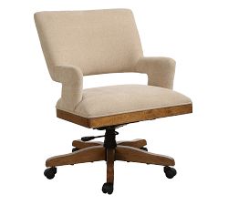 Barros Upholstered Swivel Desk Chair