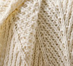 Chevron Knitted Chunky Throw